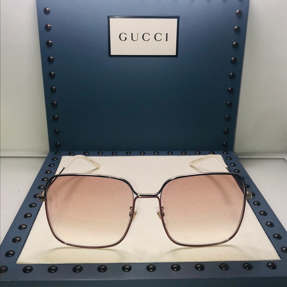 Ship Same Day Gradient Square Ladies Gg0443s 005 Sunglasses - Picture 10 of 11
